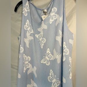 Blue butterfly light dress